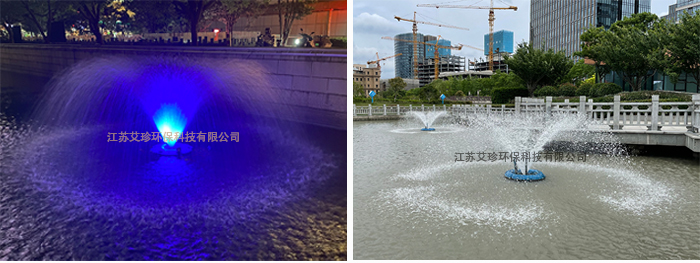 喇叭花形狀噴泉曝氣機帶七彩變換燈光.jpg